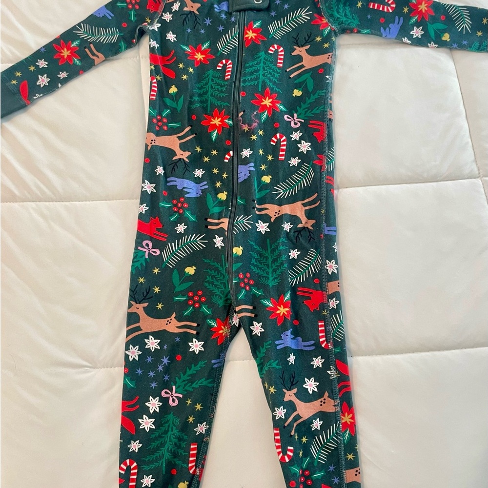 NEW!! Hanna Andersson Green Holiday Print Kids Pajamas